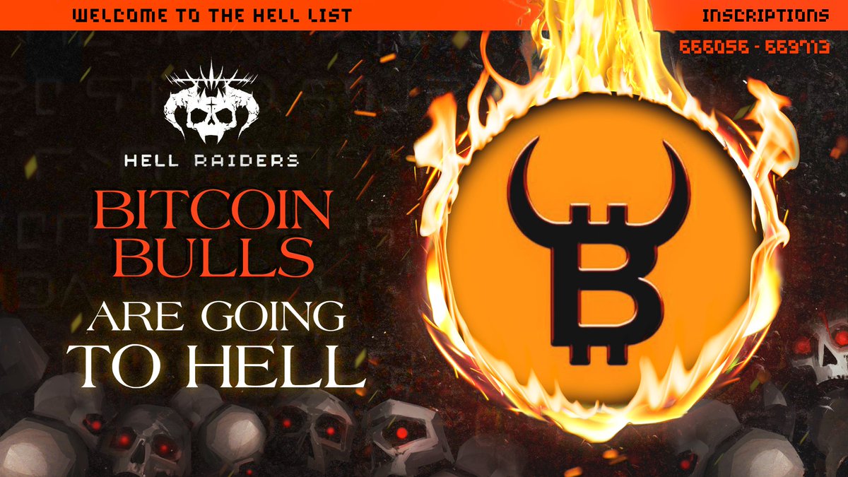 🔥𝕎𝔼'ℝ𝔼 𝕊𝔼ℕ𝔻𝕀ℕ𝔾 𝔹𝕀𝕋ℂ𝕆𝕀ℕ 𝔹𝕌𝕃𝕃𝕊 𝕋𝕆 ℍ𝔼𝕃𝕃🔥
We hope #DaBulls can handle the heat! <a href="/BitcoinBullsNFT/">Bitcoin Bulls ◉</a> have been allocated Hell List spots.

𝕎ℍ𝕆'𝕊 ℕ𝔼𝕏𝕋?
🧡/🔁