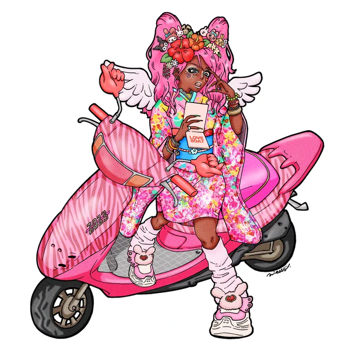 ピンクの絵って何があったかなあ～って探してたら、結構いっぱいあった  #あなたのぴんく色の作品を見せてください