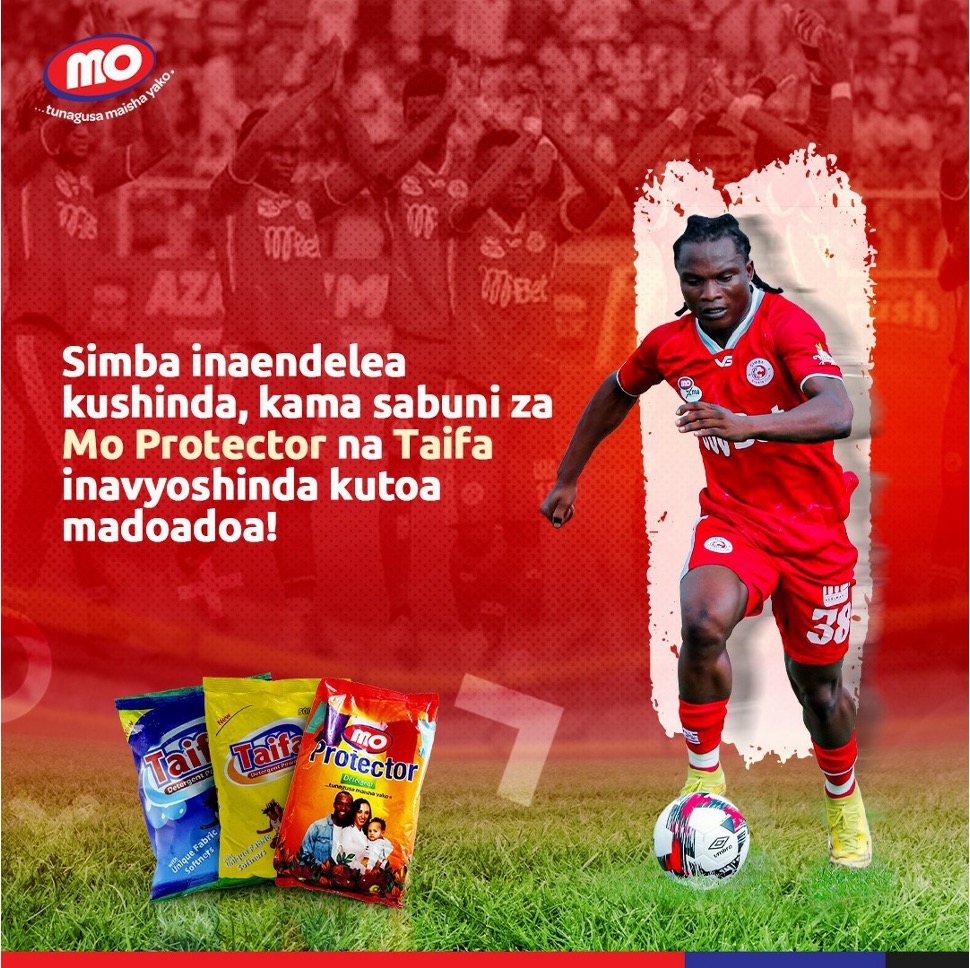 MeTL_Group's tweet photo. Simba inaendelea kushinda uwanjani, kama sabuni za Mo Protector zinavyoshinda kuondoa madoadoa. Kufanana kwa ubora na ufanisi.
#Mo #MeTL #MoProtector #MoTunagusaMaishaYako #SimbaNguvuMoja💪🏾 https://t.co/bDe52sTUSZ