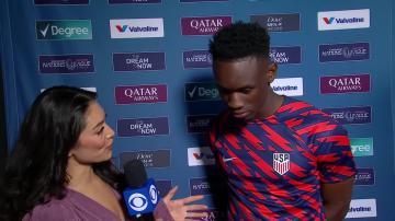 "It's a proud moment for me and my family, they were here watching."

Folarin Balogun joins @jennyachiu to discuss his @usmnt debut. 🇺🇸”