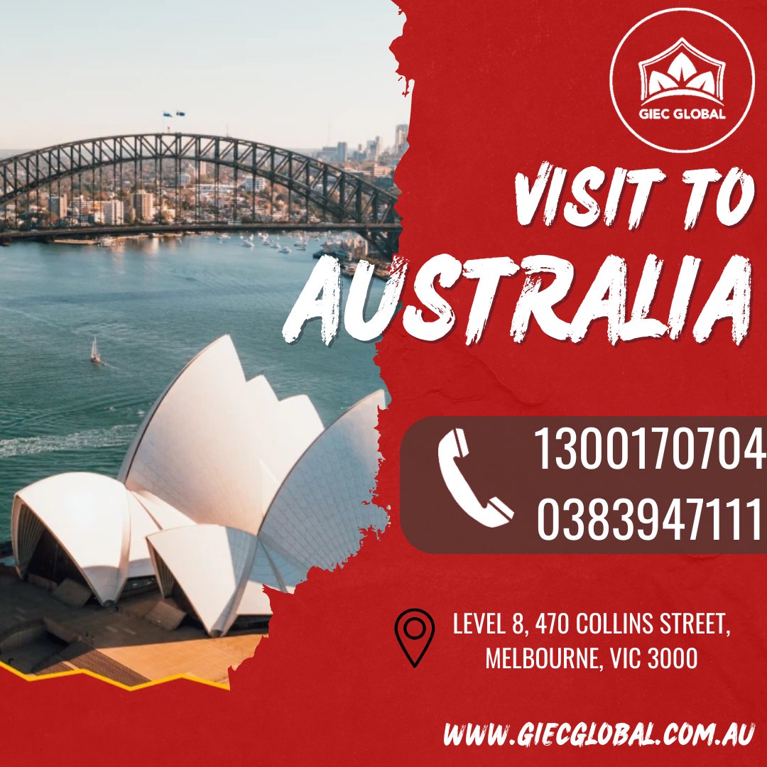 Australia Tourist Visa Consultants

Or Visit our website:
giecglobal.com.au/portfolio-deta…

#australiavisa #visitorvisa #australiavisitorvisa #visitorvisaaustralia #visitaustralia #australiavisagrant #giecglobal