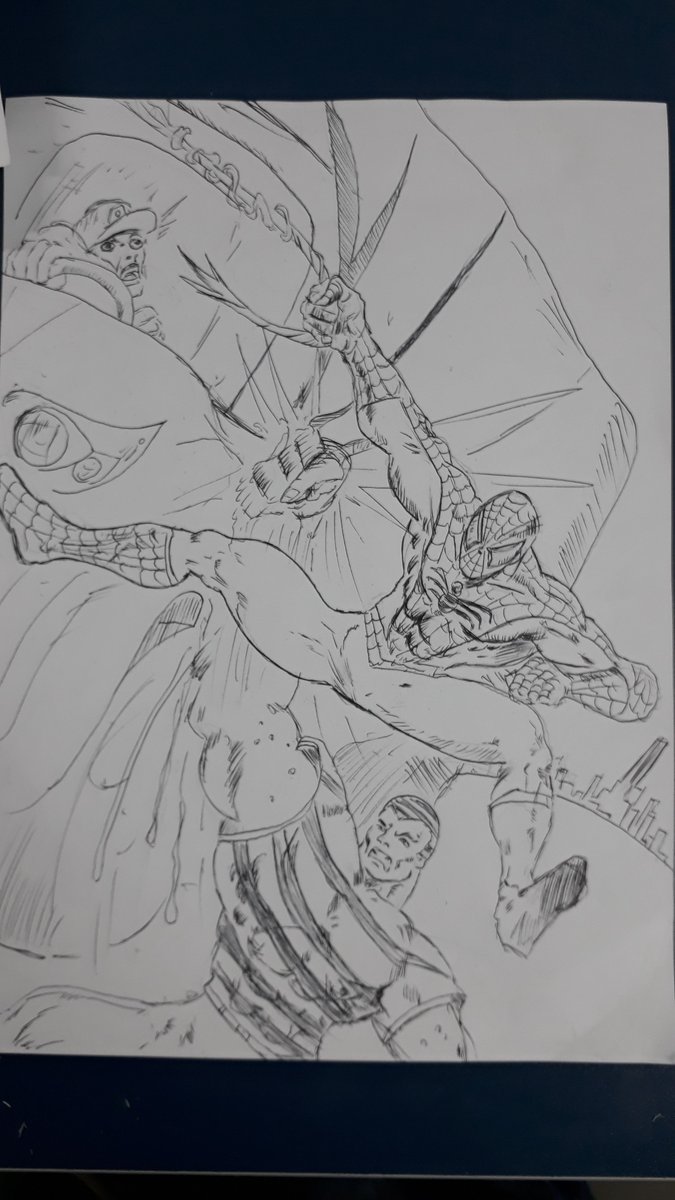DrChing7's tweet photo. Minha arte: O Homem Aranha. (juro que fiz de cabeça!) https://t.co/j7SovK0LNT