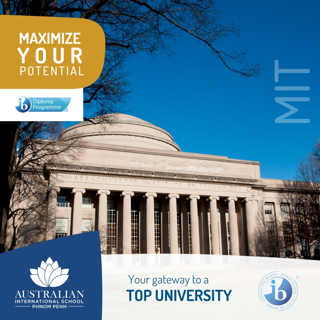 AISPPCambodia's tweet photo. Give yourself a chance to get into a top university through AISPP's IB Diploma Programme.

Visit link here: https://t.co/08bctsAJ77 https://t.co/tpf2PikyXA
