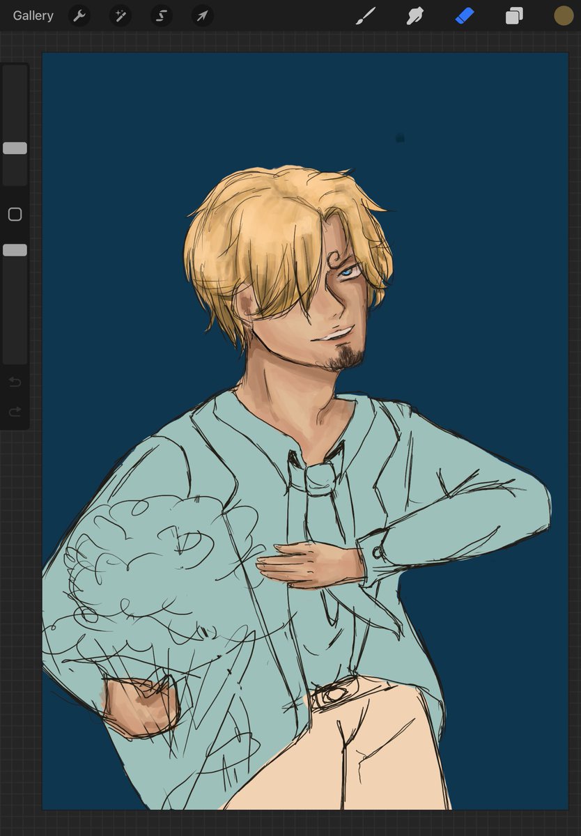 Wanted to draw him even though his hands look funky #Sanji #ONEPIECE