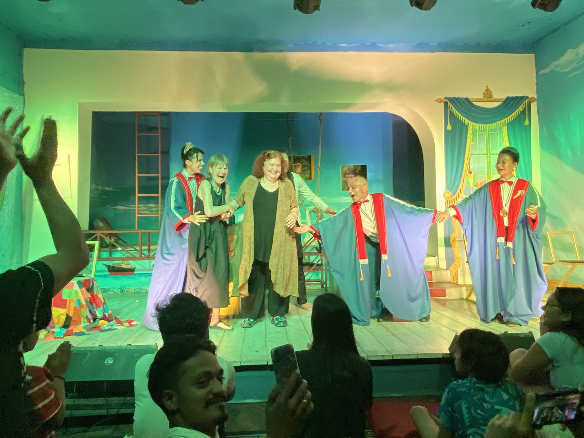 AusAmbNP's tweet photo. I was mesmerised last night by #RedPeter, Studio 7’s brilliant adaptation of Kafka’s ‘Report to an Academy’, at #NagarTheatre, Hotel Vajra. Extraordinary performances by #KundoonShakya and the ensemble. Don’t miss this one: 15-18 & 22-25 June. Compelling & moving! 🙏🏼 @GerAmbKTM https://t.co/wrI4jQRWCk