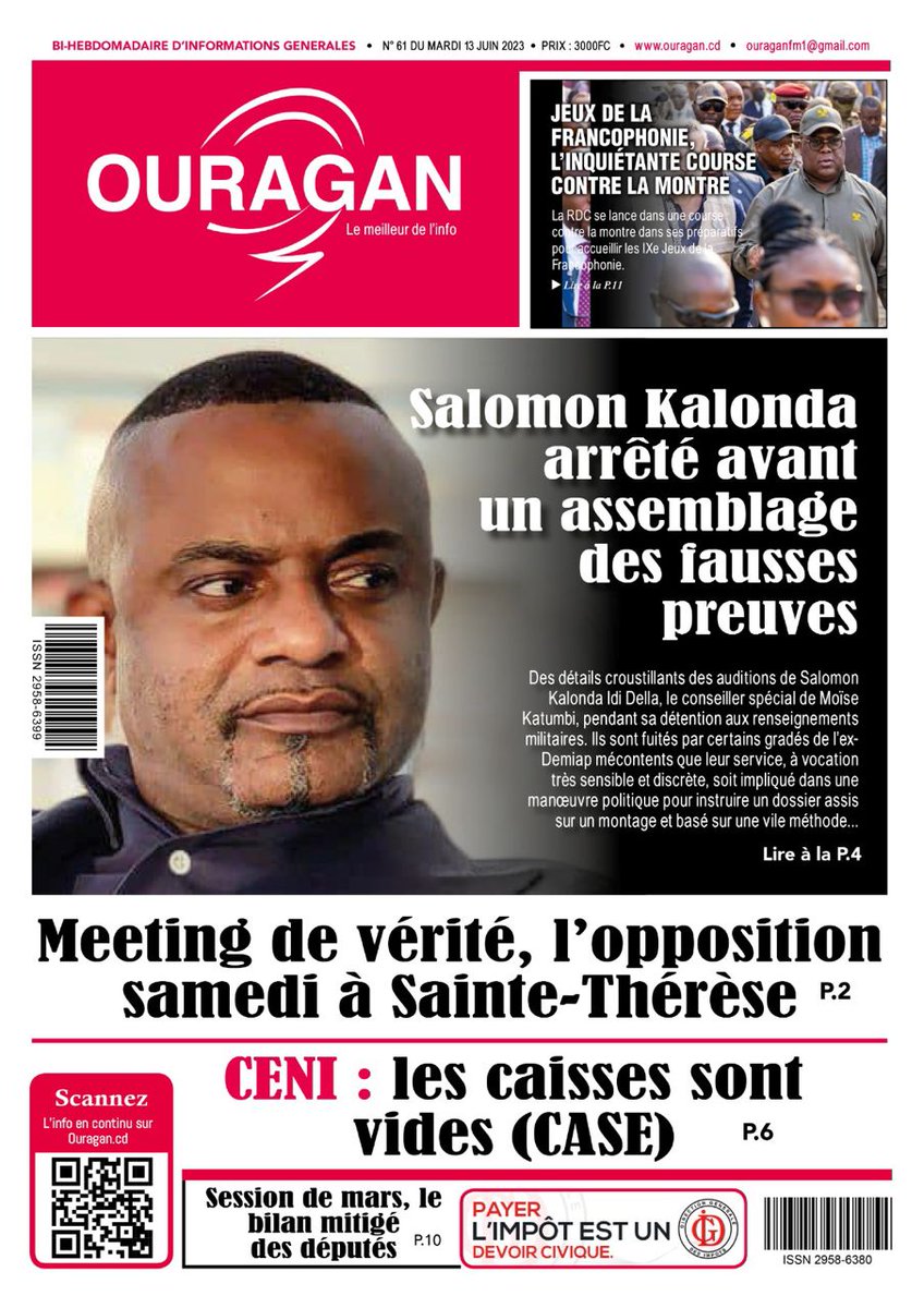 imbiwilson's tweet photo. Le conseiller de @moise_katumbi le spécial @SalomonKalonda  arrêté avant un assemblage des fausses preuves. La justice à la congolaise https://t.co/v6OSg0Z5kM