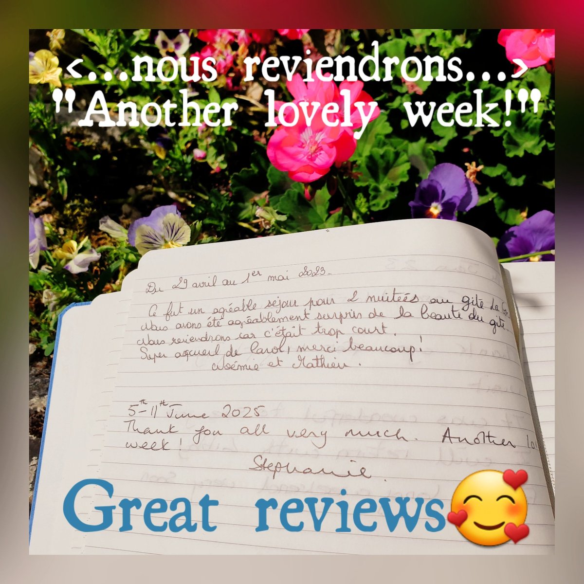 LaGrueGites's tweet photo. Some more great reviews from our guests.
#lagruegites #livredor #guestbook #happyguests https://t.co/OLRvetu6KV