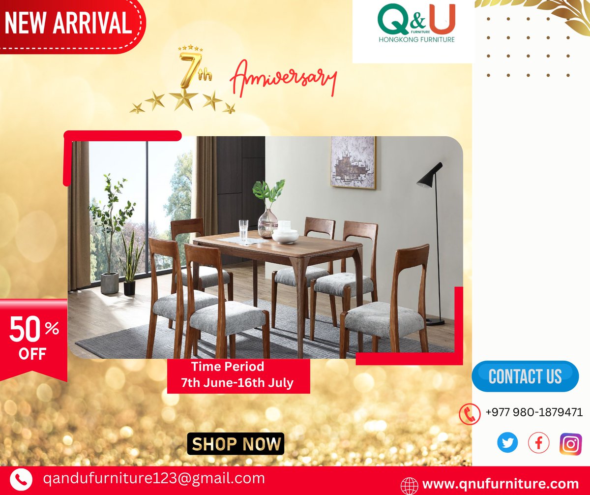 !! Offer !! Offer !! Offer !!
Q & U Hongkong Furniture Presents Anniversary Sale Offer.
🌐qnufurniture.com
#anniversary  #furniture #tvcabinet #sidetable #diningroom #chairdesign #offer #homefurniture #luxuryfurniture #HomeDesign #table #comfortablefurniture…see more