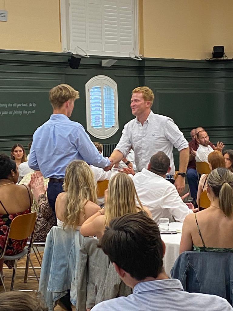 RHSSport's tweet photo. A fantastic @RHSSuffolk Senior Sports Dinner last night celebrating our pupils’ sporting achievements! Thank you to @patrickfoster02 as our guest speaker &amp; sharing your story - all very relevant in today’s world. https://t.co/R8kW9uWPO7