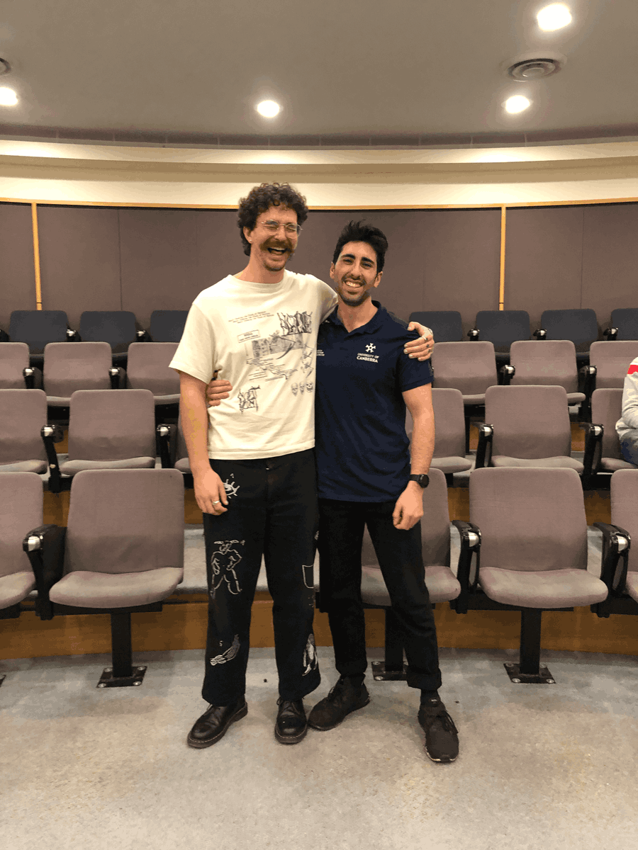 ActiveBrainUC's tweet photo. Another showcase of the brilliant research in the works with some of our HDR students! Congratulations on two great seminars Tino and @AidanLewis__ ! https://t.co/16kycmaJ56