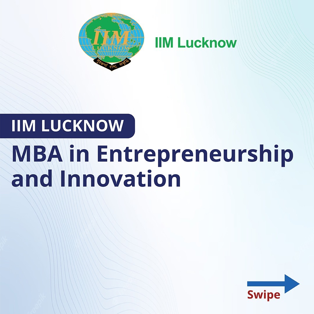 IIML's tweet photo. Apply Now to IIM Lucknow's MBA Entrepreneurship and Innovations Program 📚✨
Get ready to delve into the world of #entrepreneurship and #innovation with #IIMLucknow's MBA program.
Apply today! 💼💡🔐
https://t.co/4l1Gw4zG7e
#IIML #MBAProgram #ApplyNow #SwipeForMore https://t.co/ofwTp4esZ5