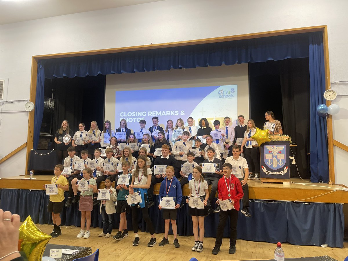 MGSActive's tweet photo. Sports Awards 2023 🏆 - The range of talent on display takes your breath away!  Well done to all of our winners, nominees, coaches, volunteers, and to our YA’s Rosie, Eleanor &amp; Summer who hosted the evening! We’re exceptionally proud of each &amp; every one of you! 💙🏅 https://t.co/OADs8N2PMR