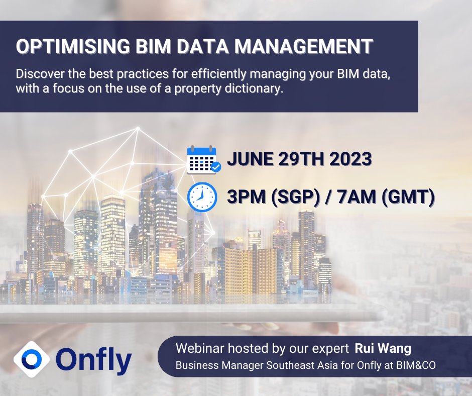 In this webinar, we will guide you through the best practices for efficiently managing your BIM data.

Join our expert Rui Wang who will share practical advice on how to structure, organise and standardise your BIM data.

Register now! 👉 bit.ly/3NexfP3