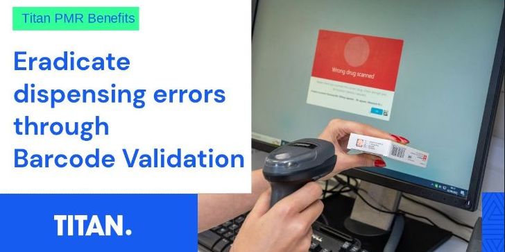 Titan PMR uses barcode validation of the manufacturer's pack before issuing an instruction label and barcode validation of the instruction label barcode to ensure it is placed in the correct package.

bit.ly/3SX0t5s

#pmrreimagined #safety #dispensing #digitalpharmacy