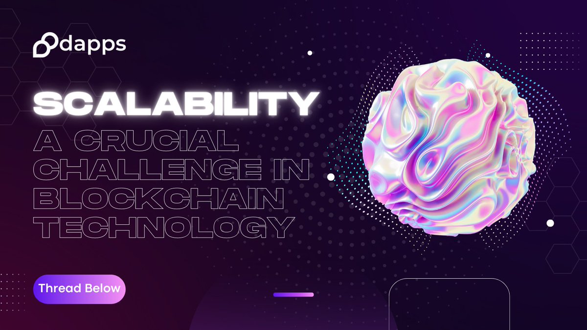 dapps_co's tweet image. 1/🧵 Scalability is a crucial challenge in blockchain technology. As adoption grows, it becomes vital to address the issue of scaling to accommodate increased transaction throughput. Let&apos;s explore some companies working on innovative solutions. 
#BlockchainScalability