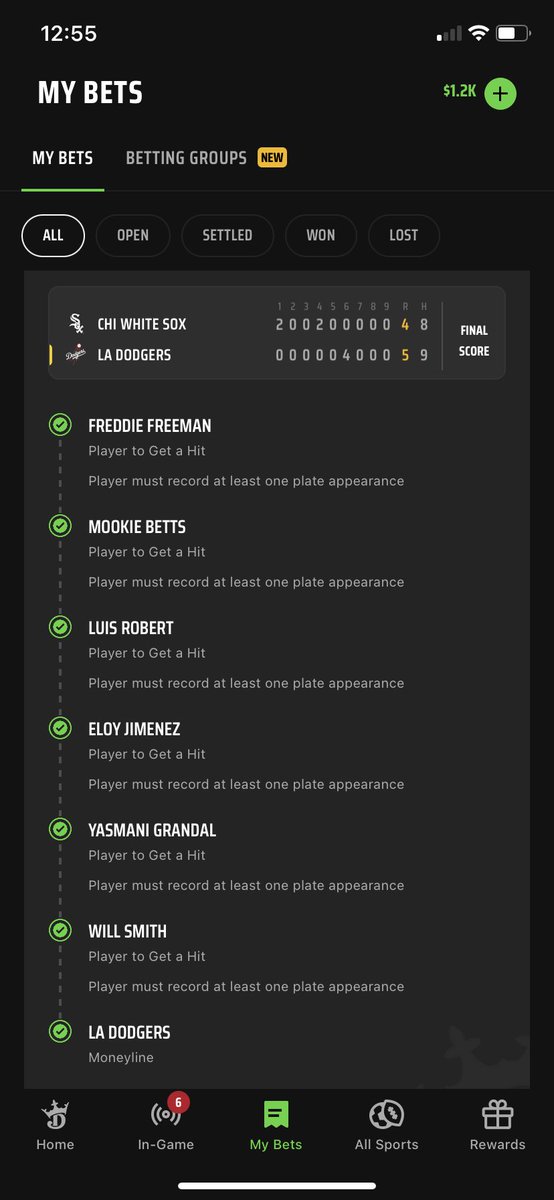 casey_hrdlicka's tweet photo. This was the craziest 7 leg same gm parlay I’ve ever had got the freeman hit and the walkoff win in the 11th inning after so much stuff happened before just a wild gm in general!! LETS GOOOO!!! @BookitWithTrent @DKSportsbook https://t.co/O2CYskVxYh
