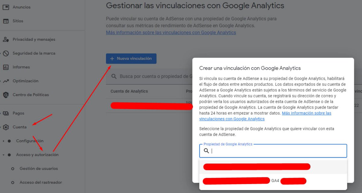 brunoramoslara's tweet image. ⚠️ NICHEROS, ya hay conexión de GA4 con Adsense!

#AdsenseTips @CampamentoWeb