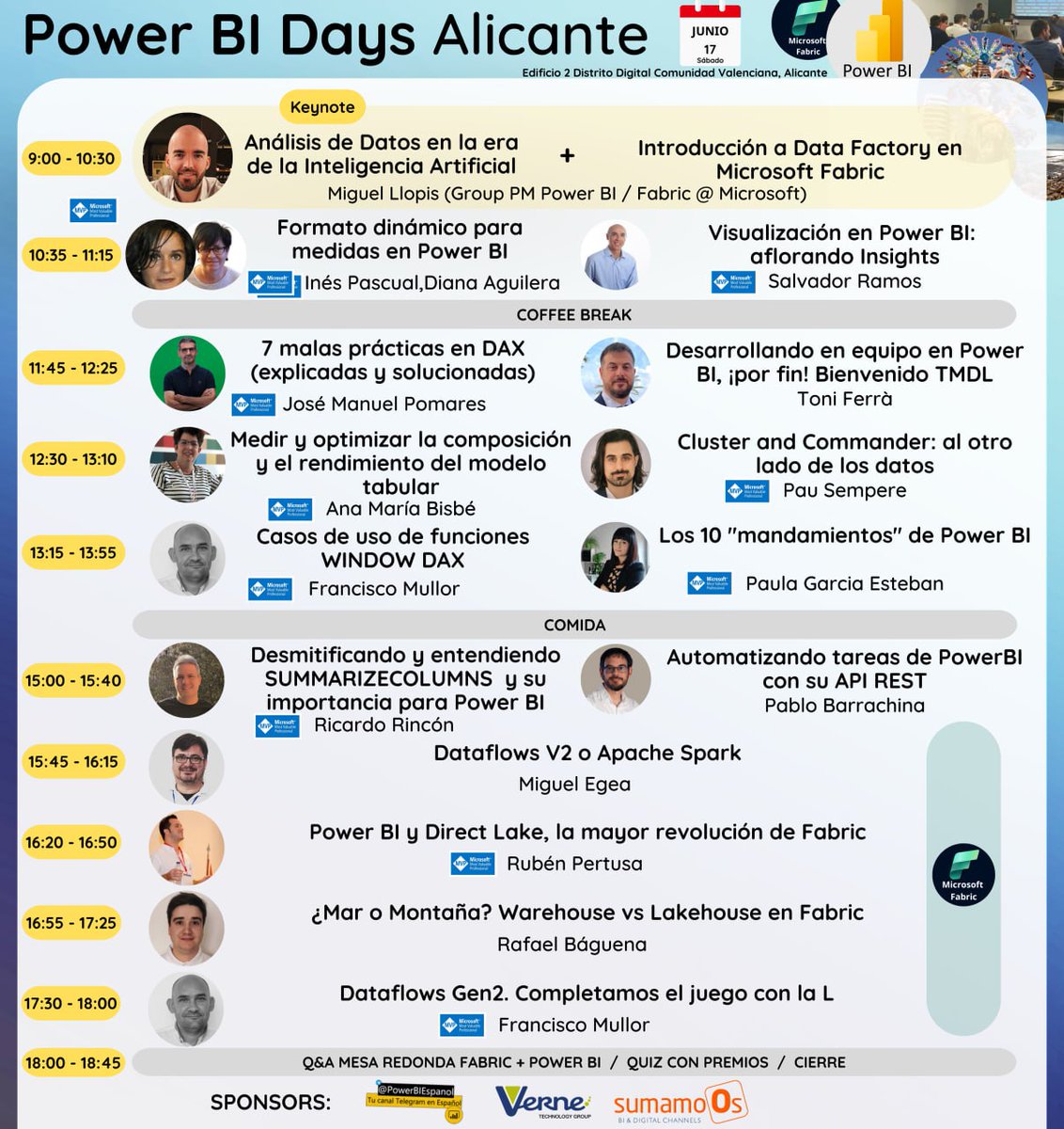 Paula_G_Esteban's tweet photo. Super agenda mañana en #PowerBIdays #Alicante !! 🥰 Nos vemos 🙂📊👇 #powerBI #microsoftfabic #Fabric #somoscomunidad https://t.co/BFnu5n0k7R
