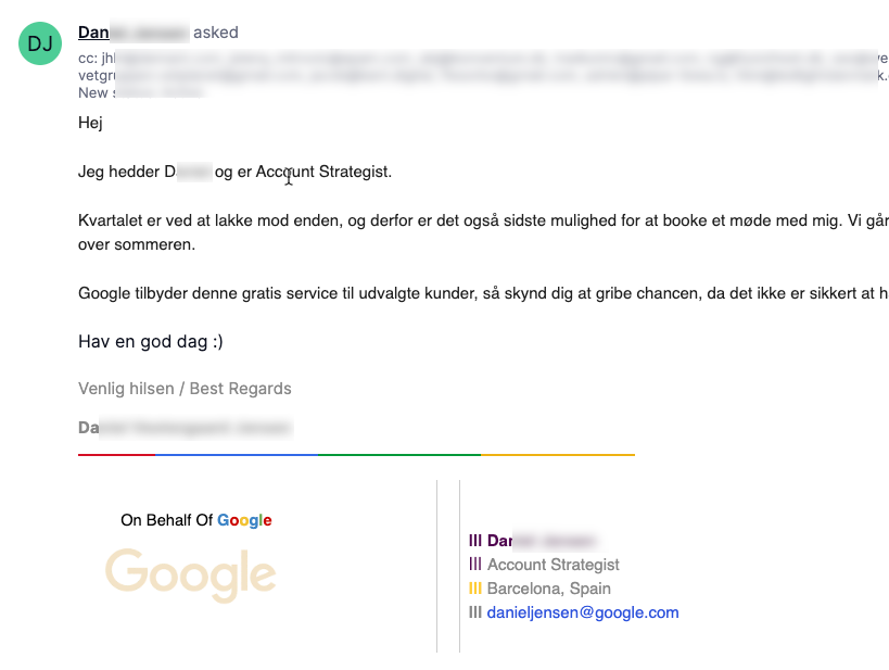 allerup's tweet photo. Friskfyragtigt lige at smide en cc: alle mail ud med et godt tilbud om account strategy*

*Eller det... https://t.co/PVx0NRGfls