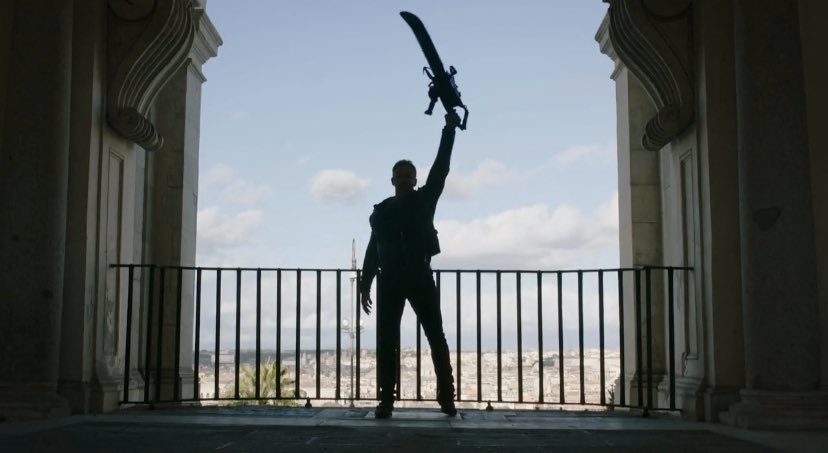 i dont know what i expected from sharknado 5 but i was NOT expecting this dude to make a fucking hamilton reference after getting a holy chainsaw from the fucking pope