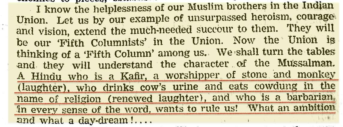 1
“A Hindu who is a kafir, worshipper of stone & monkey, drinks cow’s urine & eats cow dung in name of religion is a barbarian in every sense of the word”
These words by Kasem Razvi formed the ideological DNA of Majlis-E-Ittehadul Muslimeen, predecessor of Owaisi’s AIMIM today.