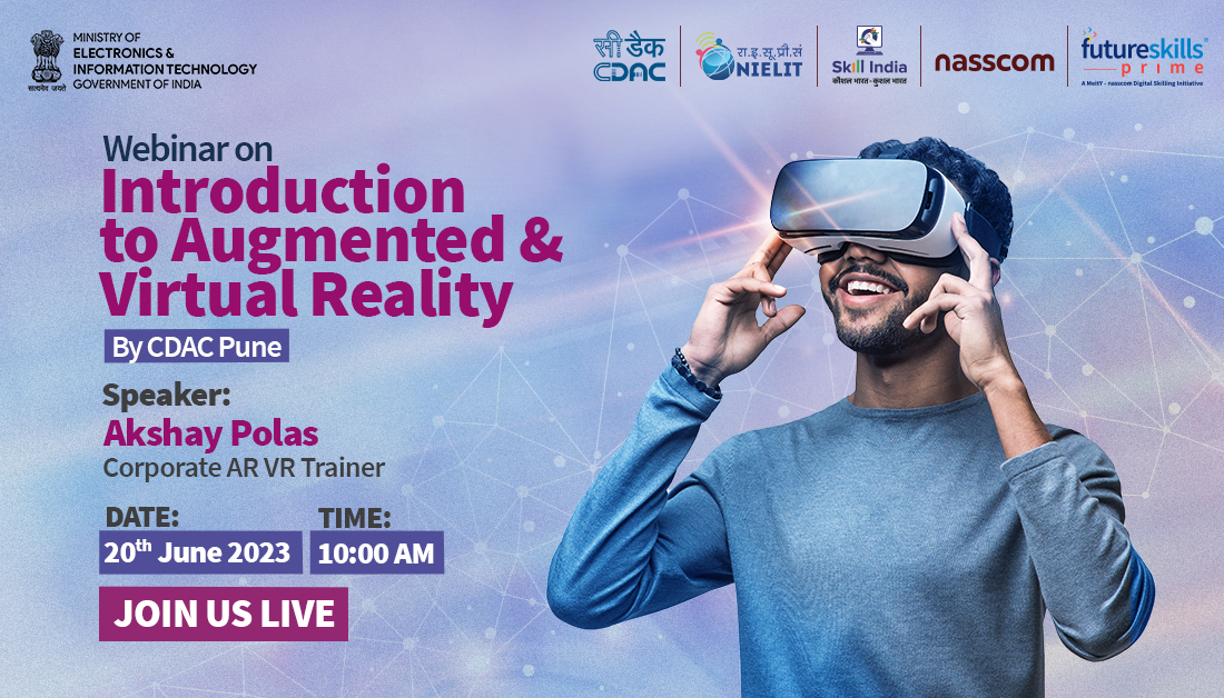 fsprimeofficial's tweet photo. Join us for the #Webinar on introduction to Augmented & Virtual Reality.
Register Now: https://t.co/F1LnSwuup9
#FutureSkillsPrime #AR #VR #AugmentedReality #VirtualReality #nasscom #technology #TechTalentBuild #Techade #FutureReady #SkillingHub #TechnologySkillingHub https://t.co/7uTwTfCVRu