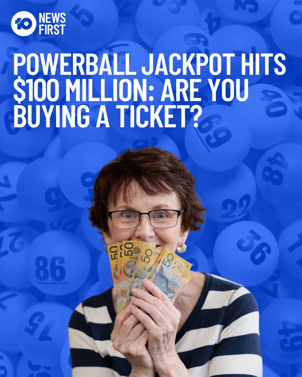 Do you think you're a lucky person?

The Powerball has hit $100 million for the first time this year, with the lucky winners set to be drawn on Thursday, June 22.

If one player takes home the jackpot, they will become Australia's second-largest lottery winner. https://t.co/v0D5Mjcijl