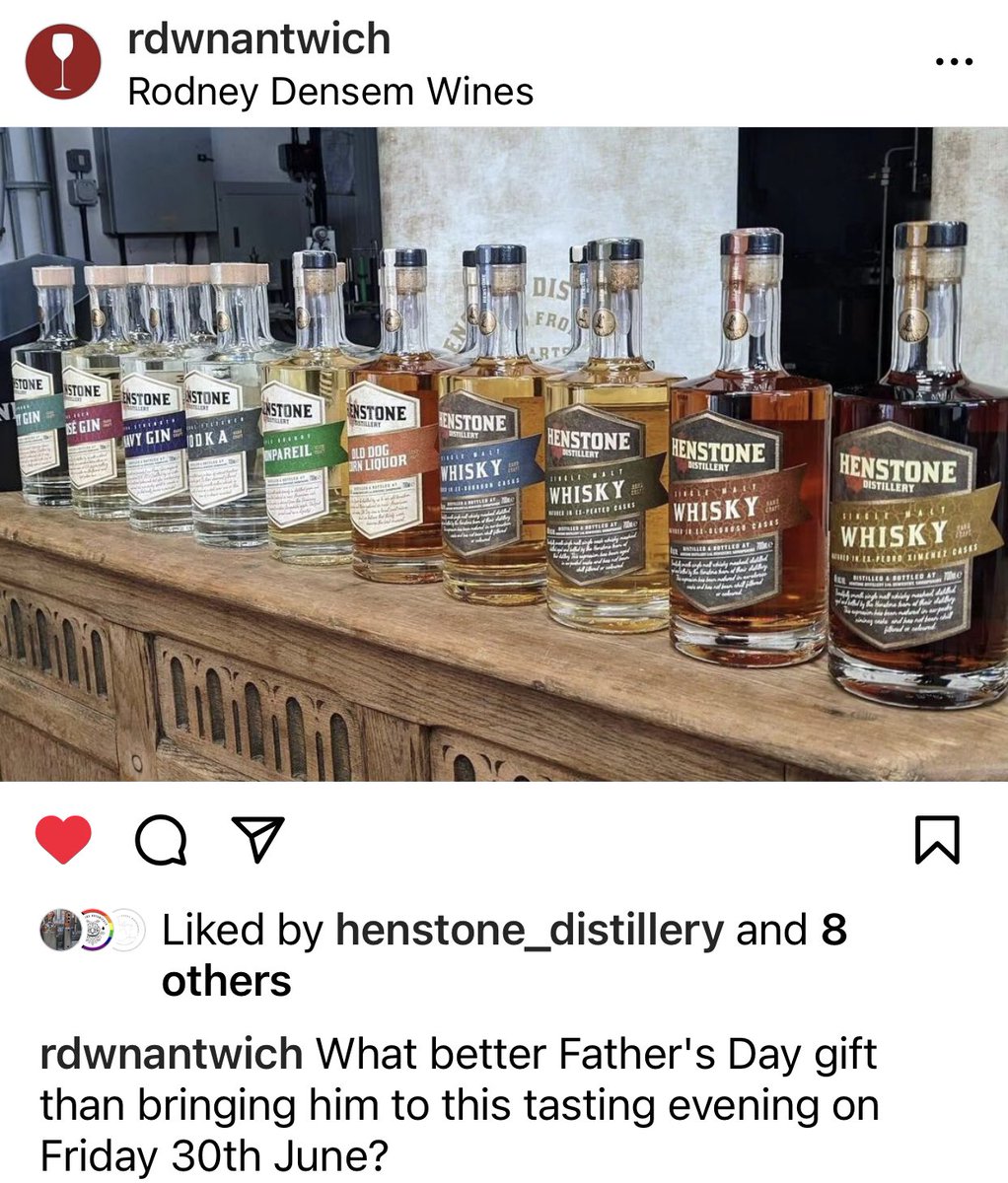 There are some great #fathersday gifts down at .<a href="/rdwnantwich/">Rodney Densem Wines</a> 

Stop by to peruse the option at the store on Pillory Street.
#Nantwich
#BuyLocal
#SupportLocal
#Cheshire