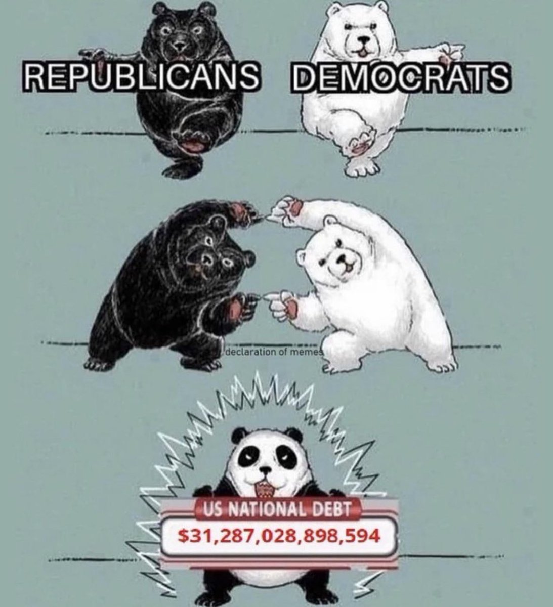 WallStreetMav's tweet photo. Both parties are terrible. 🤡 🌎

$32 trillion 🤮 https://t.co/Wy0mgKSn1p