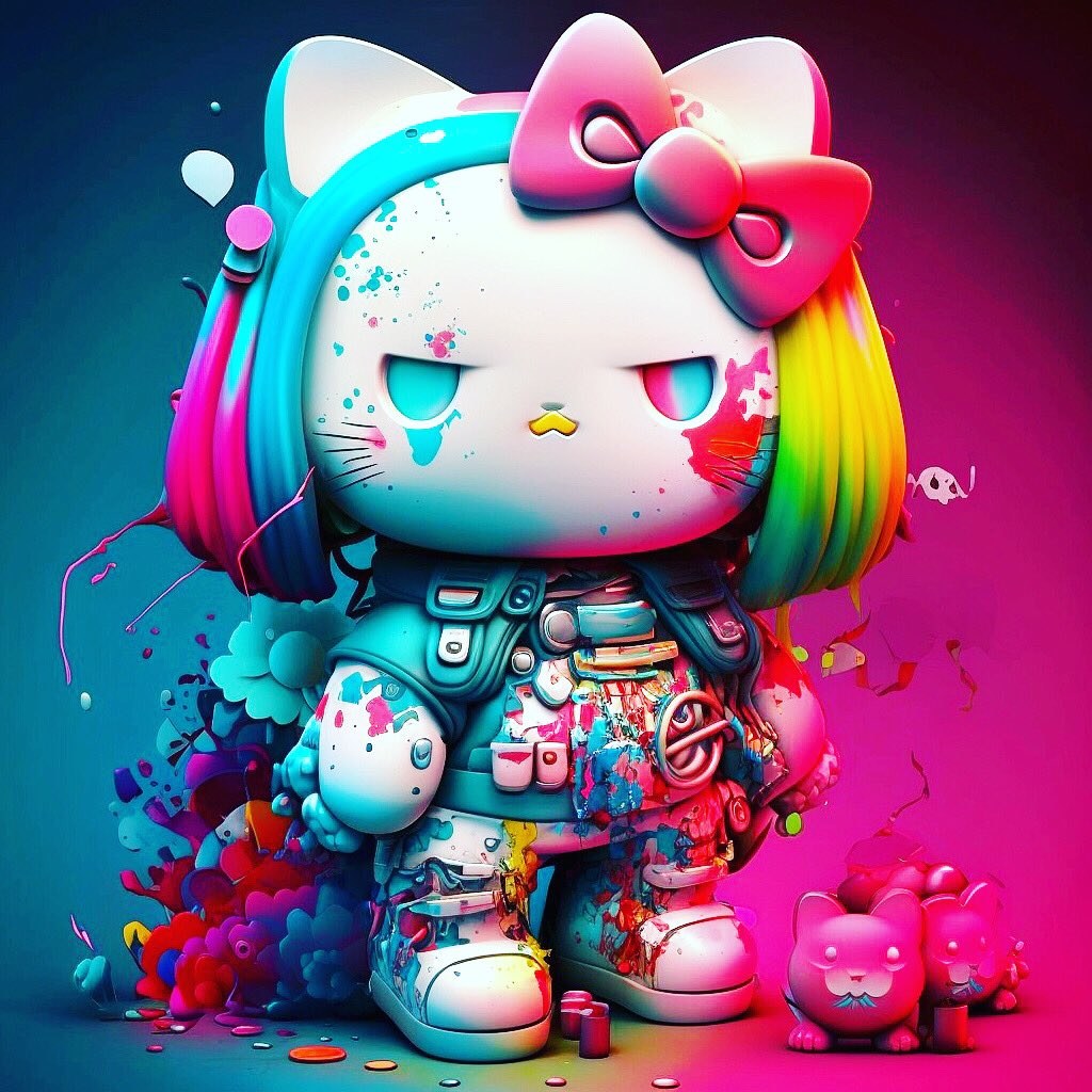 KiddieChronicle's tweet photo. #bb0un #HelloKitty #HelloKittyandFriendsNFT #OUTLAW #animals #ArtificialIntelligence https://t.co/QiQ7Zbs3Bw