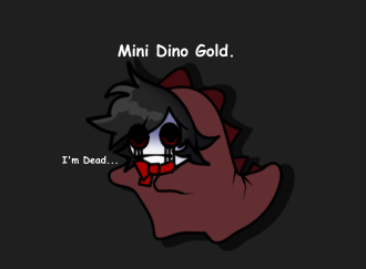 Mini Dino Gold. (??? (I love my cartoonist block👍)