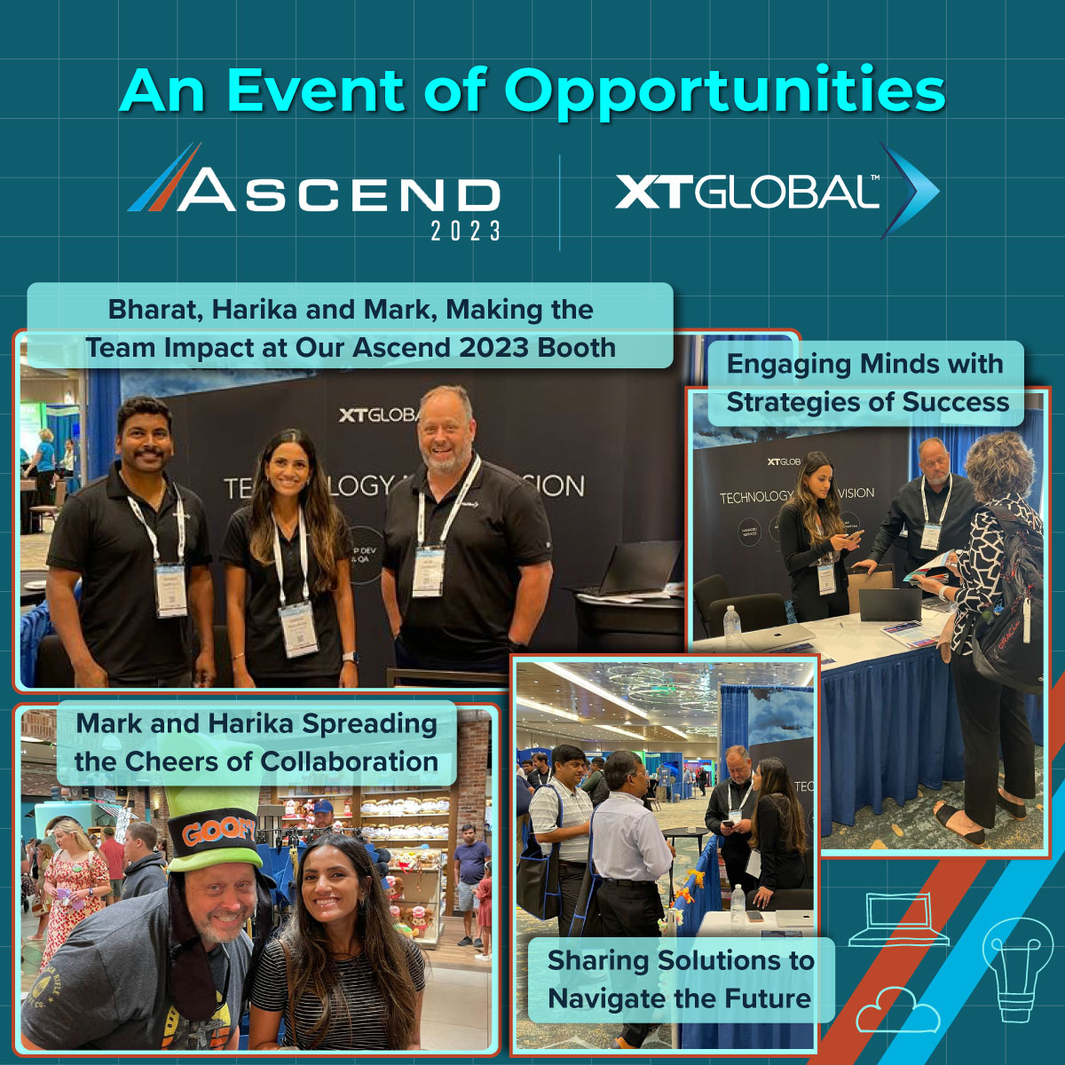 A glimpse of how XTGlobal unleashed Cloud Mastery at Ascend and addressed critical #CloudQueries: xtglobal.com

#CloudUnleashed #AscendHighlights #QA #CloudTransformation #AscendRecap #CloudEmpowerment #UnlockTheCloud #DigitalTransformation #RoboticProcessAutomation