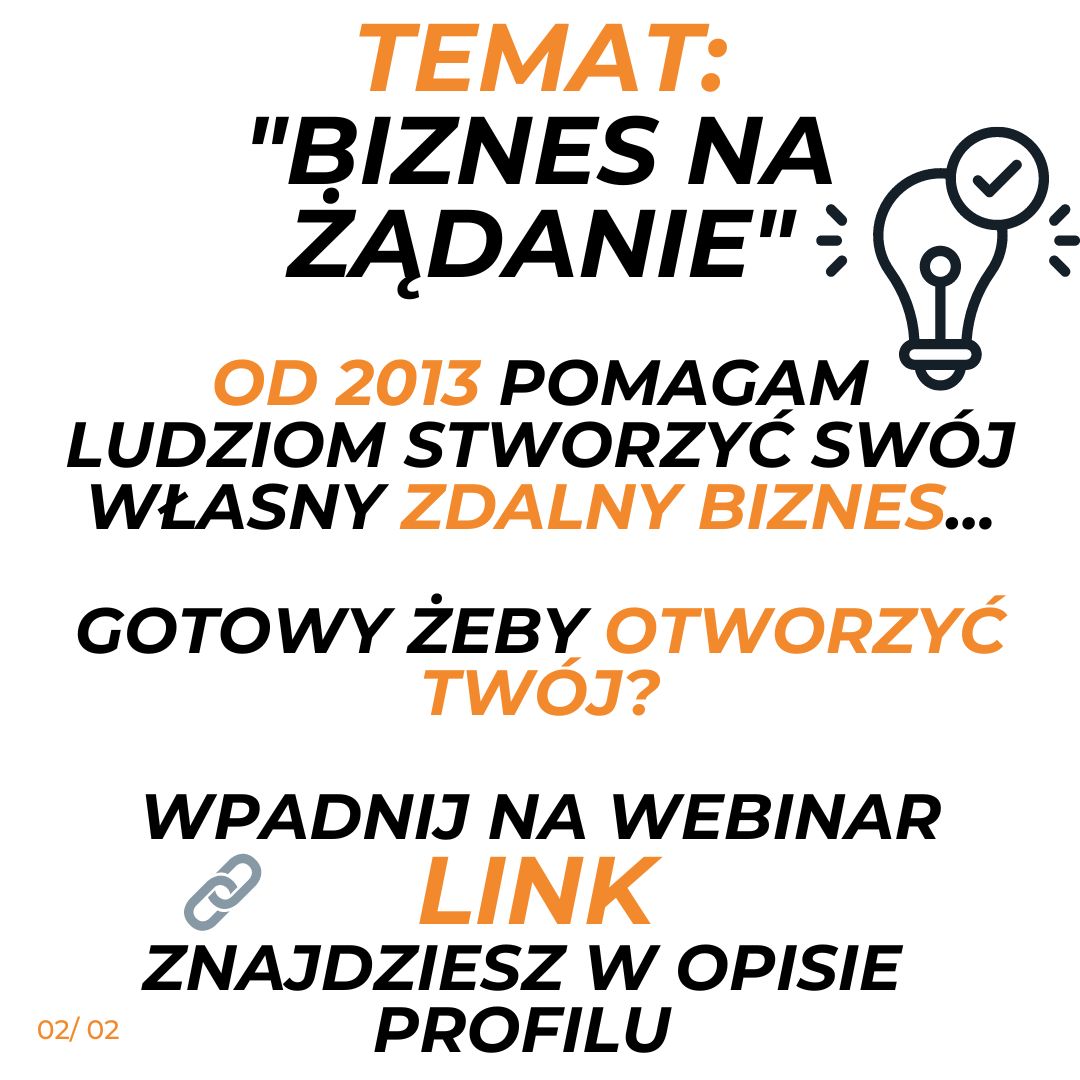 TheGeekWork's tweet image. 🟢ZAPISZ SIĘ na BEZPŁATNY WEBINAR &quot;BIZNES NA ŻĄDANIE&quot;.👀🕵️‍♂️

Jesteś gotowy❓💪
Zacznij zmiany już dziś.
Link do webinaru znajdziesz w opisie profilu.🔗👇👇

#przedsiębiorca #biznes #zdalnie #webinar #szkolenie