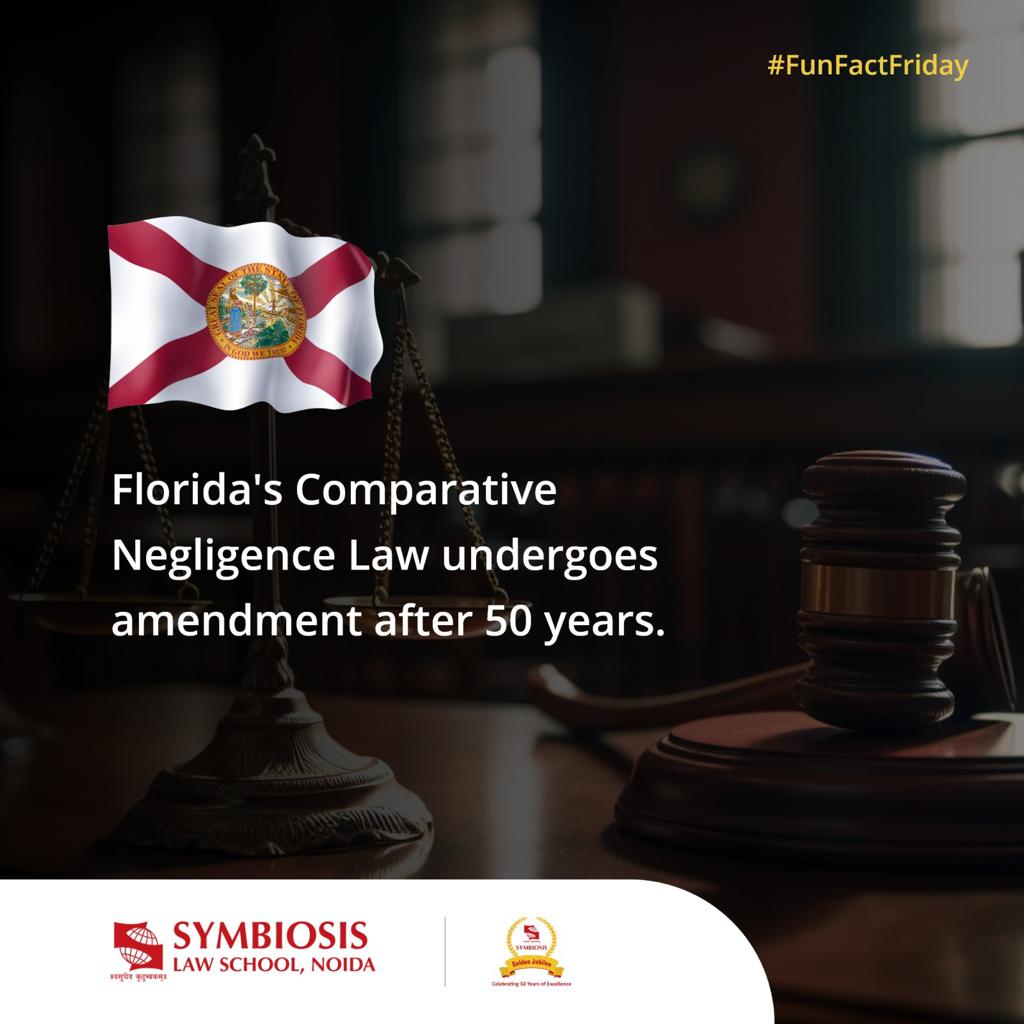 LawNoida's tweet image. 📣 Florida&apos;s Comparative Negligence Law amended! From March 24, 2023, a modified standard applies to negligence claims (except medical malpractice). If found more than 50% responsible, plaintiffs can&apos;t recover damages. Stay updated!

#FloridaLaw #NegligenceAmendment #LegalChanges