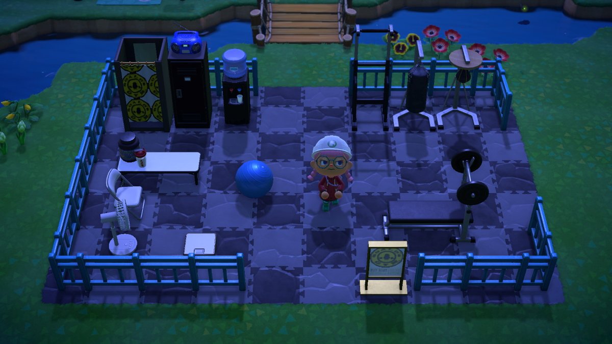 joppingacnh's tweet photo. Roald's gym is back in business #AnimalCrossing #ACNH #NintendoSwitch https://t.co/omcJUkNEhG