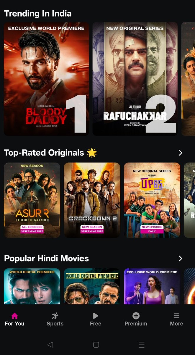 #BloodyDaddy is trending on no. 1 on #JioCinema ❤️
@shahidkapoor, Keep giving us such proud moments. 🫶
#proudshanatic