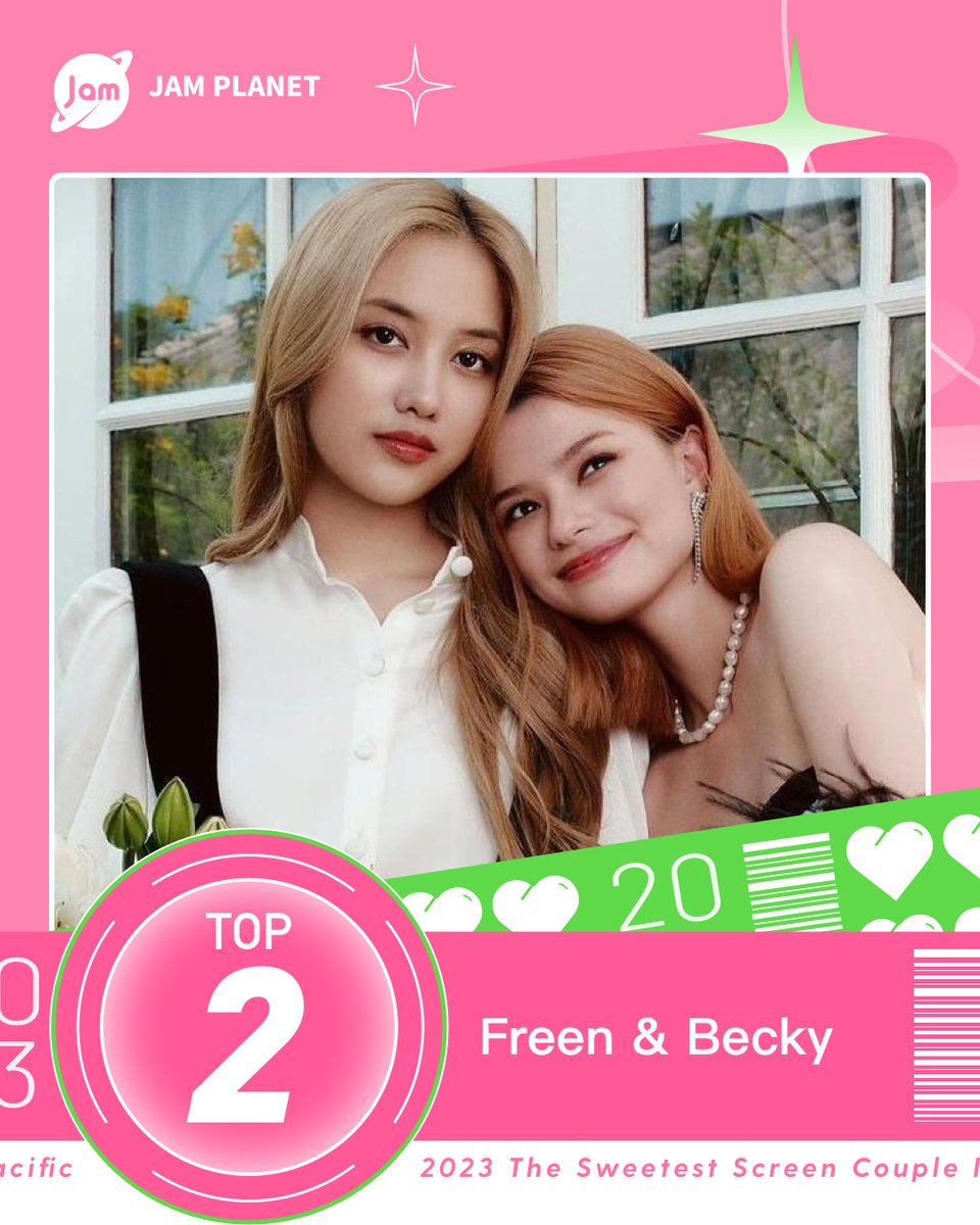 ✨Congratulations to Freen&Becky for winning second place in 2023 The Sweetest Screen Couple In Asia Pacific
💖Thanks for all fans' effort！
@srchafreen @AngelssBecky
 
#FreenBecky #JamPlanet
