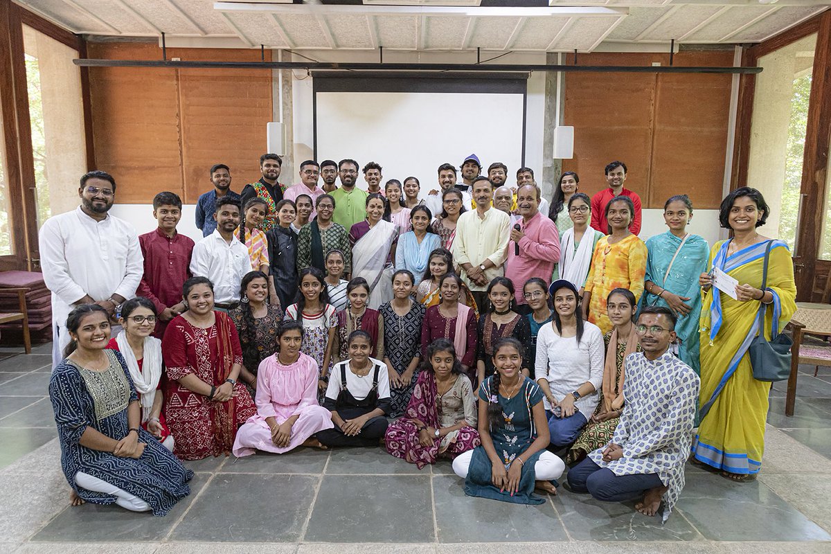 Interaction with the Youth Delegation  from Gujarat (winners of the competition held on the occasion of 150th Birth Anniversery of Sri Aurobindo) #Auroville #Youth