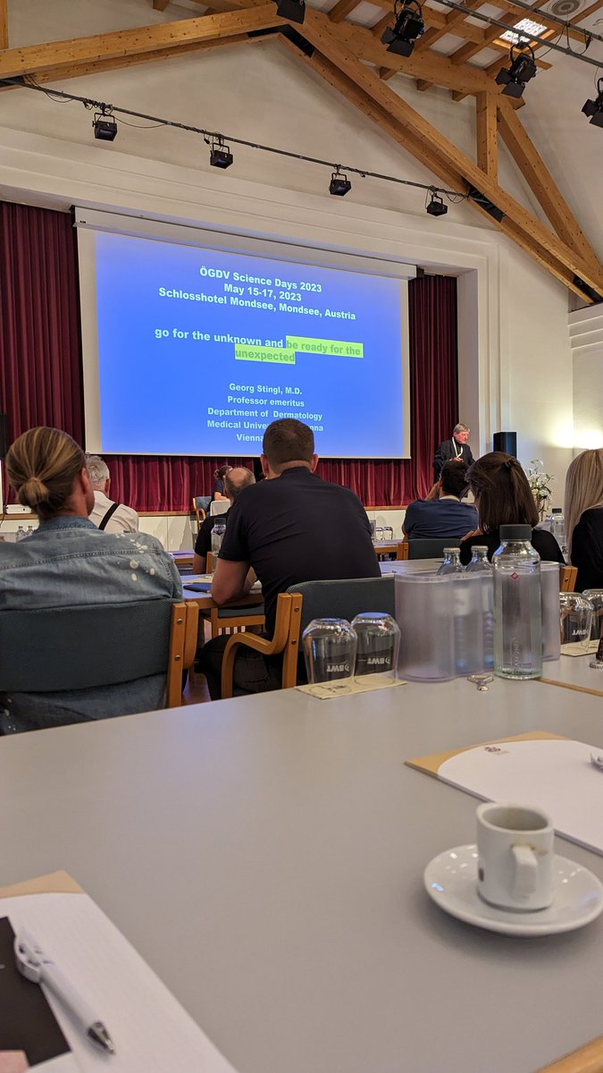Georg Stingl's talk at #ÖGDVScienceDays was an absolute pleasure! It set the perfect tone for the event. #Dermatology research #science #Austrain Dermatology society