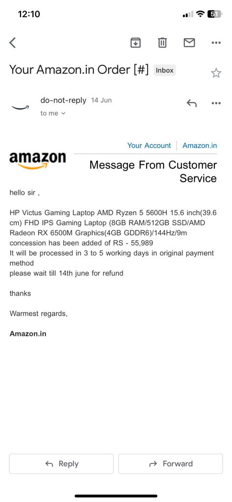 SinghSundram's tweet photo. @amazonIN @AmazonHelp @amazon I think you need to look into the customer service support because they are completely talking irrelevant my product has been picked on 1st June and after I receive a mails regarding refund process but now your team is saying that the product is (1) https://t.co/HyeAHlxsmf