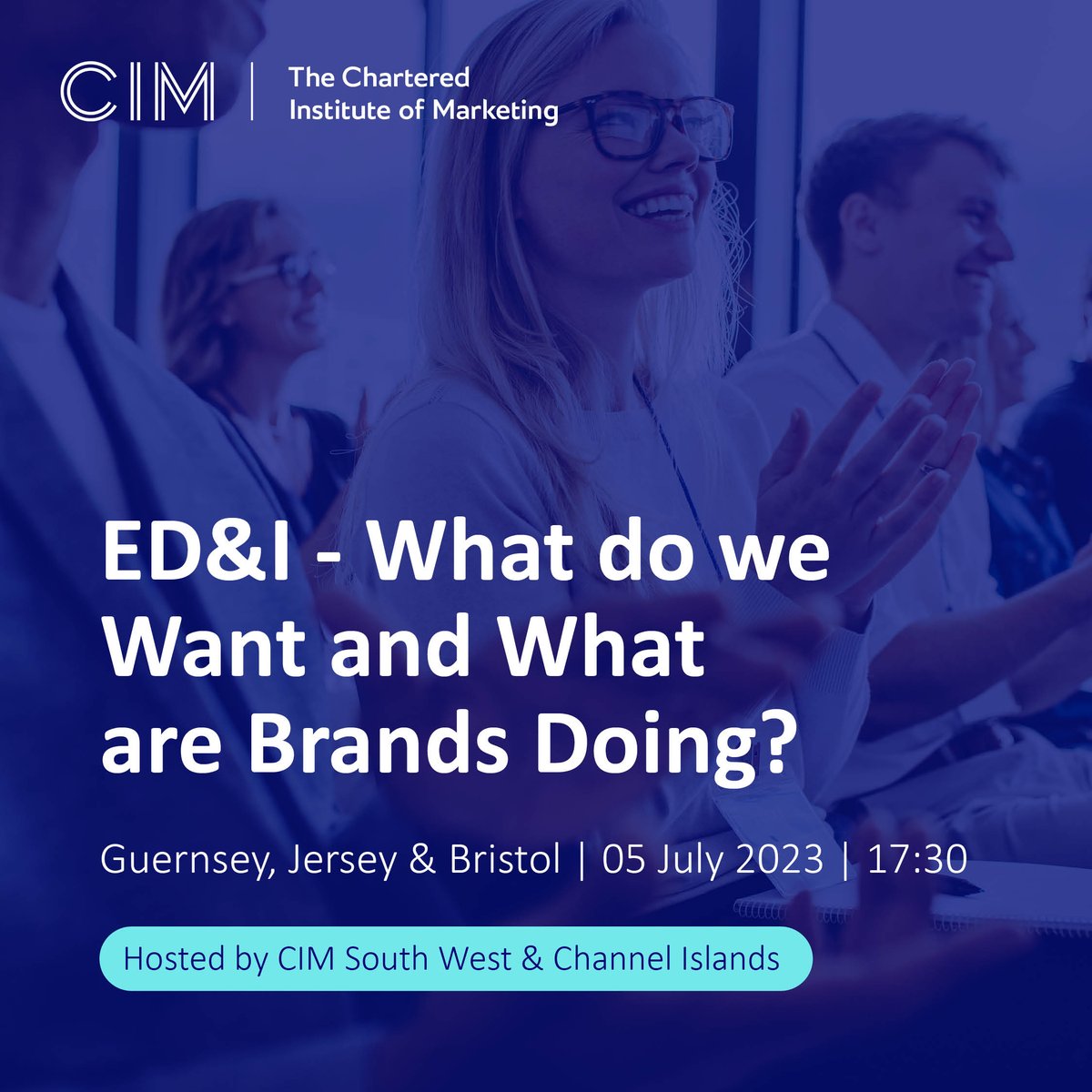 Join from 3 locations across the S West and Channel Islands  to hear from experts on the hot topic of ED&amp;I. where you’ll hear  from three industry experts.
Bristol – bit.ly/43HXTpb
Jersey – bit.ly/3qK6rgO
Guernsey – bit.ly/3Nb0G33
#CIMSouthW #Diversity