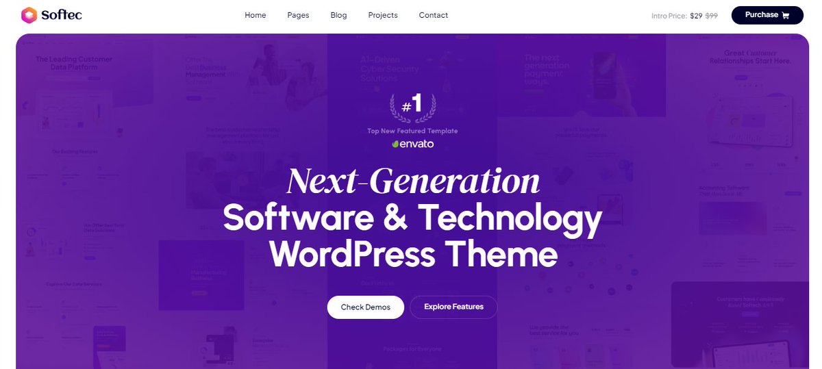 About Softec Theme Softec Theme is a Software & Technology WordPress Theme. This Theme comes with high-quality 5 Prebuild Home Pages and many built-in awesome inner pages such as service pages, portfolios pages, team pages, testimonials pages, themesgear.com/softec-theme/