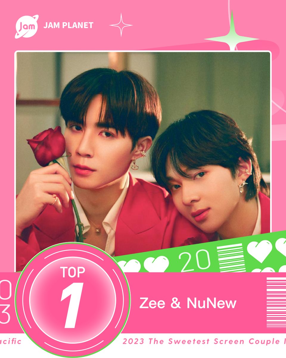 ✨Congratulations to Zee&NuNew for winning first place in 2023 The Sweetest Screen Couple In Asia Pacific
💖Thanks for all fans' effort！
@zee_pruk @CwrNew
 
#ZeeNuNew #JamPlanet