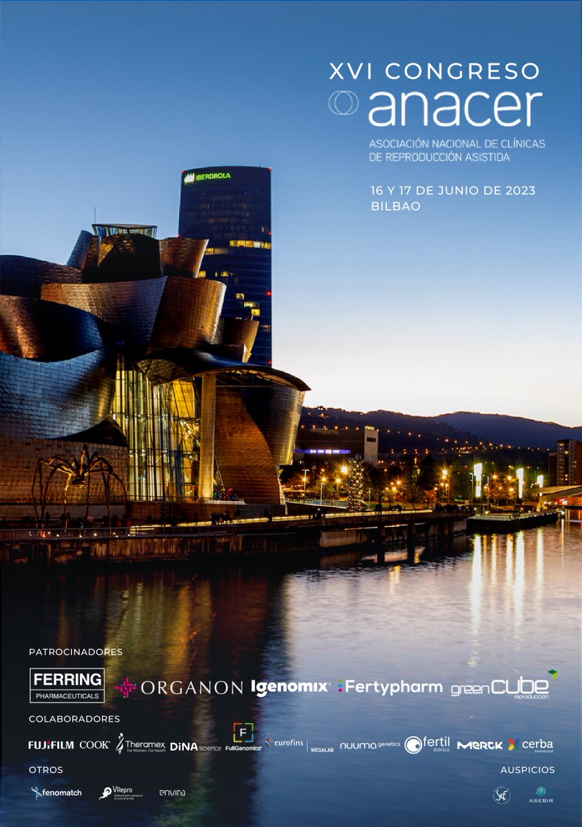 fertypharm's tweet photo. ✨ Estamos orgullosos de tener la oportunidad de poder participar un año más en el congreso de @AnacerReproducc que este año celebrará su XVI edición en la ciudad de Bilbao durante los días 16 y 17 de junio
👉 https://t.co/3YPEwVwBf5
#ANACER #fertilidad #FIV #congresos https://t.co/8oA1wdbDHX