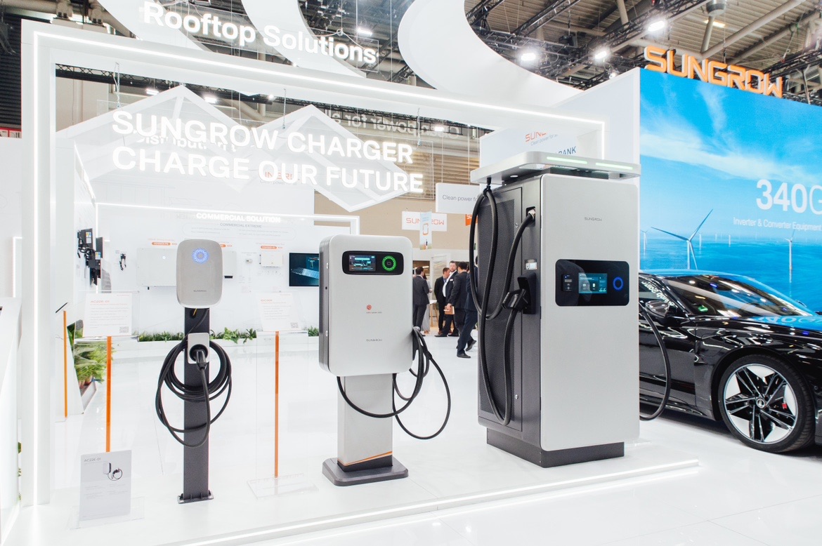 Sungrow unveiled its latest EV charging solutions, the IDC180E and AC22E-01, at the #IntersolarEurope2023. With industrial-grade quality and a user-friendly experience, these chargers offer whole-cycle reliability, optimal efficiency, and whole-process user-friendliness.