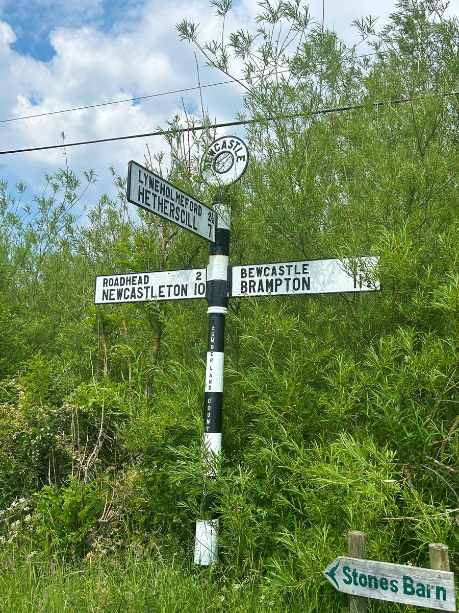 Northlakesuk's tweet photo. #fingerpost Fridays come around so fast here’s a couple from last weekends bike ride @FingerpostFri #Bewcastle #cycling #Cumberland https://t.co/3bNcKhDPKa