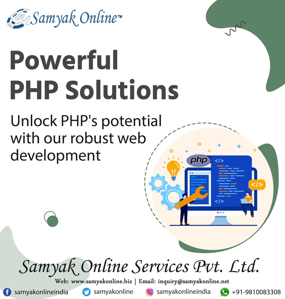 samyakonline's tweet image. #SamyakOnline in New Delhi is the pioneer #PHPWebsiteDesign Unlock PHP's potential with our robust web development.
🌐 samyakonline.biz/php-web-develo…
📞 919810083308
#responsivewebdesign #PHPWebsiteDevelopment #WebsiteDesigning #WebServices #MotivationFriday #Follow