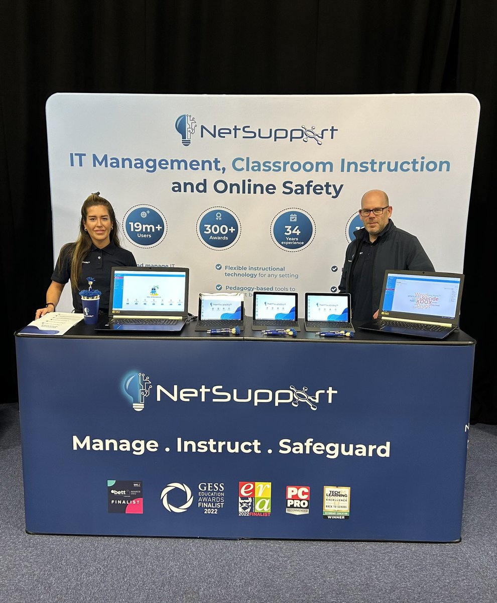 All set up and ready for The National Education Show in Llandudno today! @NetSupport_MW @NetSupportGroup #EdTech #Safeguarding #OnlineSafety