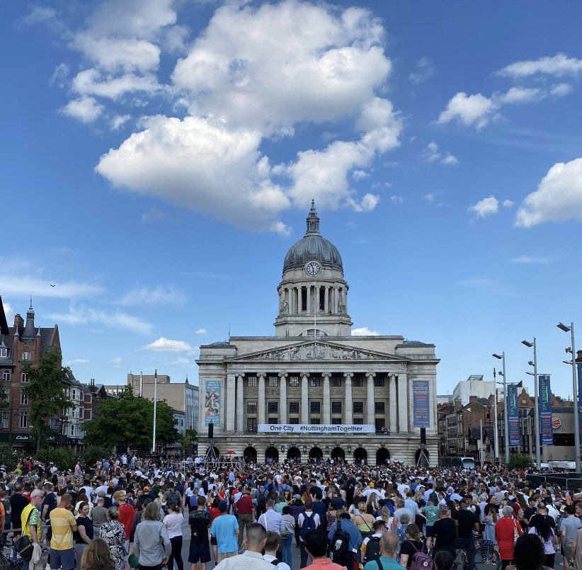 RubyBhattal's tweet image. Touching tributes for Ian, Grace &amp;amp; Barnaby last night. An evening of reflection, grief, courage, strength, unity &amp;amp; love from everyone. My condolences to all the families - your words will stay with me forever. Thoughts with everyone affected. ♥️🙏🏼One City #NottinghamTogether