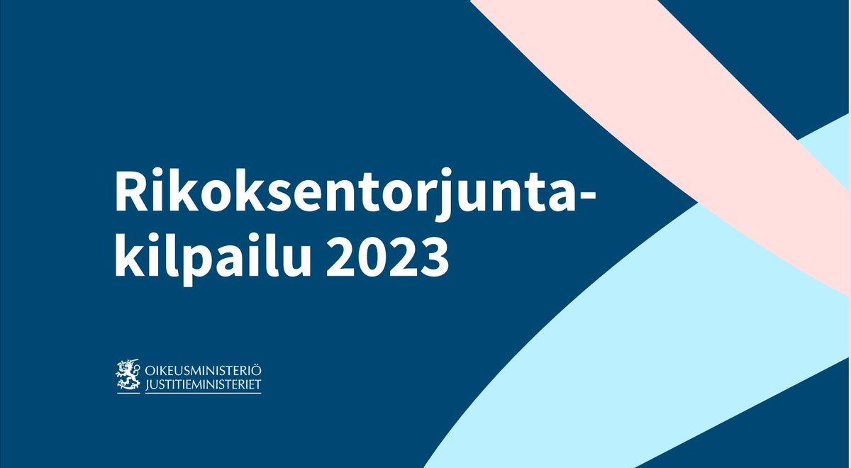 Vuoden 2023 rikoksentorjuntakilpailu käynnistyy.

Teemana on tänä vuonna työperäisen ja muun ihmiskaupan ehkäiseminen.

🗓️ 25.8.

#ihmiskauppa | #rikoksentorjunta | #ECPA

🔗 oikeusministerio.fi/-/rikoksentorj…